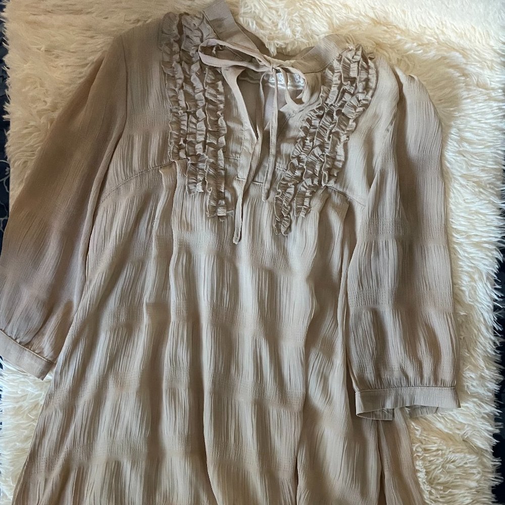 Bohemian Style Cream Color Dress